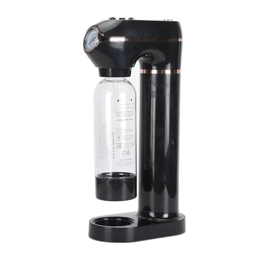 Máquina de Fazer água Com Gás, Máquina de Fazer Refrigerante para Carbonatação Doméstica Com Garrafa de Carbonatação 1L e Manômetro, Criar Bebidas Gaseificadas e Sem Gás Exclusivas