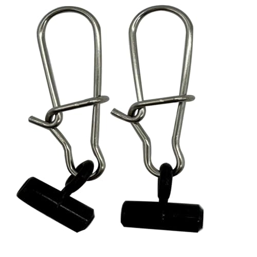 50PCS Fishing Sinker Slides with 6# Duo Lock Snap Black Fishing Line Slider Sinker Weight Connectors for Fishing Rigs Tackles Saltwater Surf - Image 4