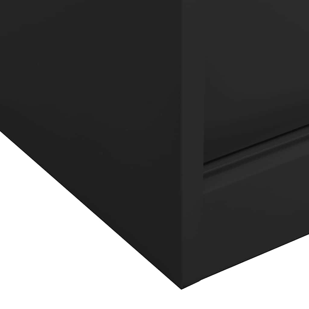 vidaXL Armoire de Bureau avec Porte Coulissante Armoire de Rangement Classeur Meuble de Rangement Maison Intérieur Anthracite 90x40x90 cm Acier