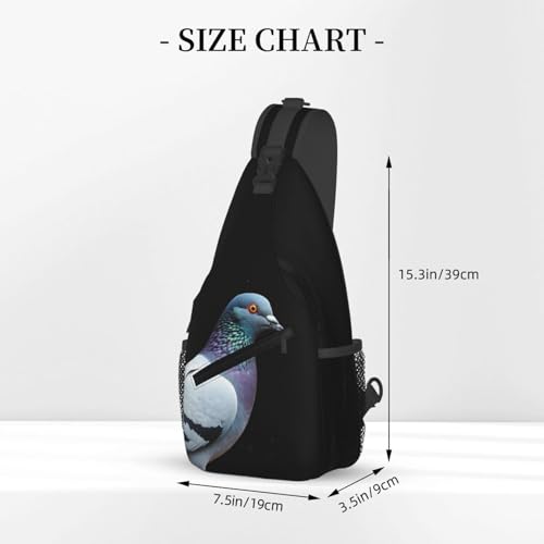 Mochila tipo sling negra para viaje y uso diario miniatura 2