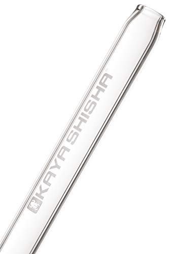 Kaya Shisha Curly Shisha Mundstück aus Glas Glasmundstück Spirale Logo Wasserpfeife Mundstück Zubehör (Clear) – Bild 3