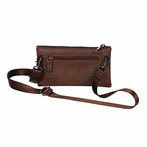 Outdoor Crossbody Leather Phone Bag Men Women Shoulder Wallet Case Zipper Card Holster