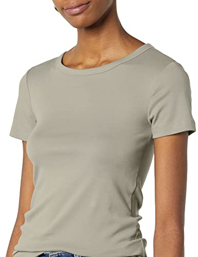 Image of Amazon Essentials Women's Slim-Fit Short-Sleeve Crewneck T-Shirt, Pack of 2