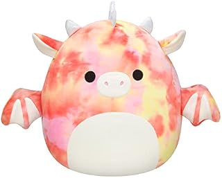 Squishmallows SQJW22-16RD-11-V 16" Red Tie-Dye Dragon-Add Mina-Mae to Your Squad, Ultrasoft Stuffed Animal Toy, Official Kellytoy Plush, Multi