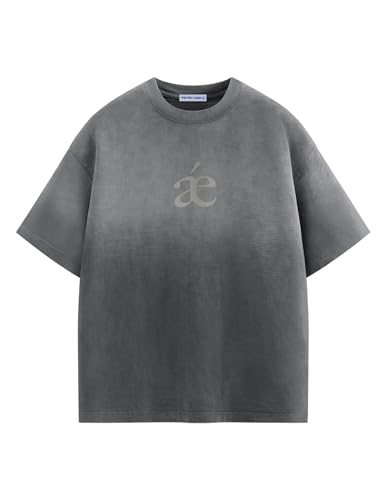 Aelfric Eden Mens Oversized T-Shirts Heavyweight Cotton Gradient Wash Tshirt Loose Fit Short Sleeve Vintage Tees