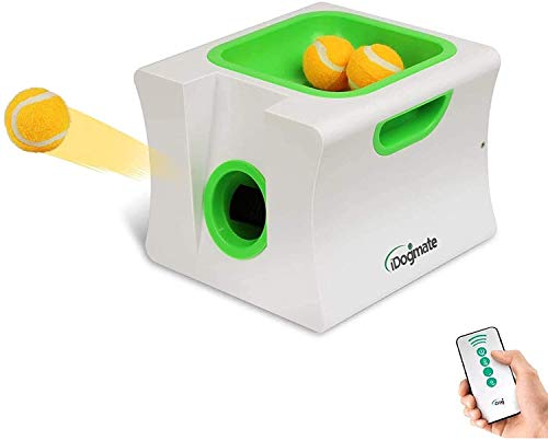 IDOGMATE Small Dog Ball Launcher,Automatic Dog Ball Thrower for Puppy and Small Dog
