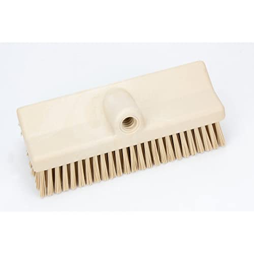 Image of SPARTA 40423EC25 Plastic Floor Scrub Brush, Wall Brush, Equipment Brush With Nonabsorbent Bristles For Industrial Kitchens, Hospitals, Commercial Cleaning, 4 Inches, Tan, (Pack of 2)