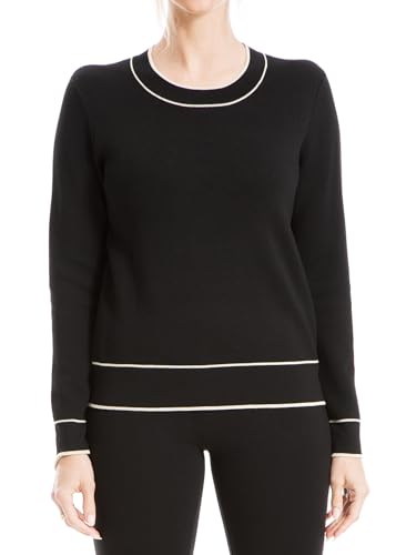 Image of Max Studio Women's Flat Knit Long Sleeve Sweater