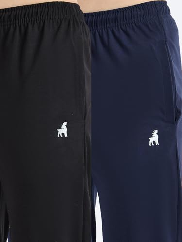 Image of Modeve Men Solid Cotton Blend Track Pant for Summer Pack of 2