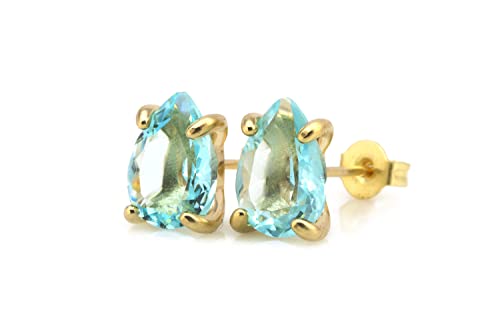 Boucles d'oreilles en topaze anti allergie pour oreilles sensibles dames