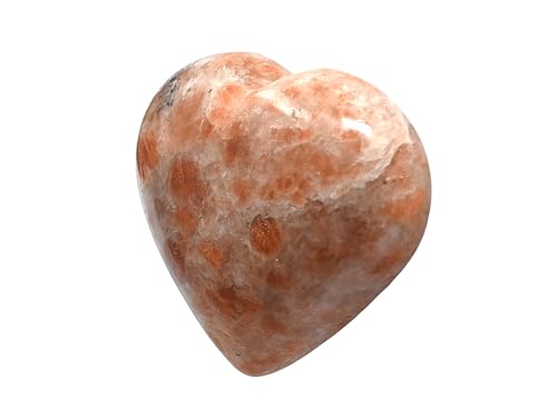 Image of Crystal Heaven Certified Sunstone Crystal Heart Palm Pebbles Stones For Anxiety Stress Relief Massage - Aaa Grade Original Healing Gemstone Agate Heart Palm Stone For Yoga Meditation Spiritual