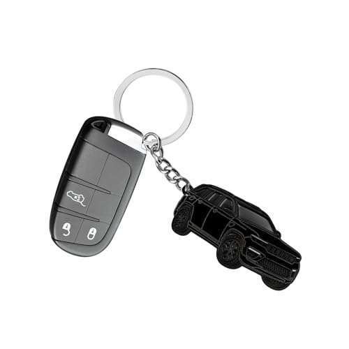 Image of Double-Sided Car Keychain Compatible with Grand Cherokee,Metal Key Chain,For Grand Cherokee Accessories,Enamel Keychain