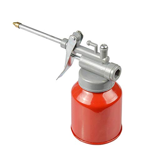 Easy-topbuy 350ML High Pressure Machine Oil Can, Tip Nozzle Oiler Oil Spray Bottle With Plastic Hose Copper, Machine Oil Pot Oil Can With Long Nozzle Resistant To Abrasion And Rust