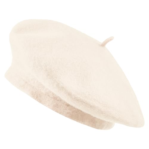 Wool French Beret Hat 4 Pcs Artist Hat Red Barrette Hat for Girl