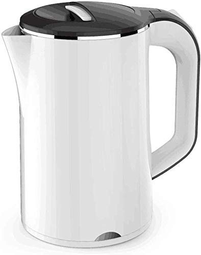 Bouilloire électrique 1,8 L en acier inoxydable blanc pour café et thé
