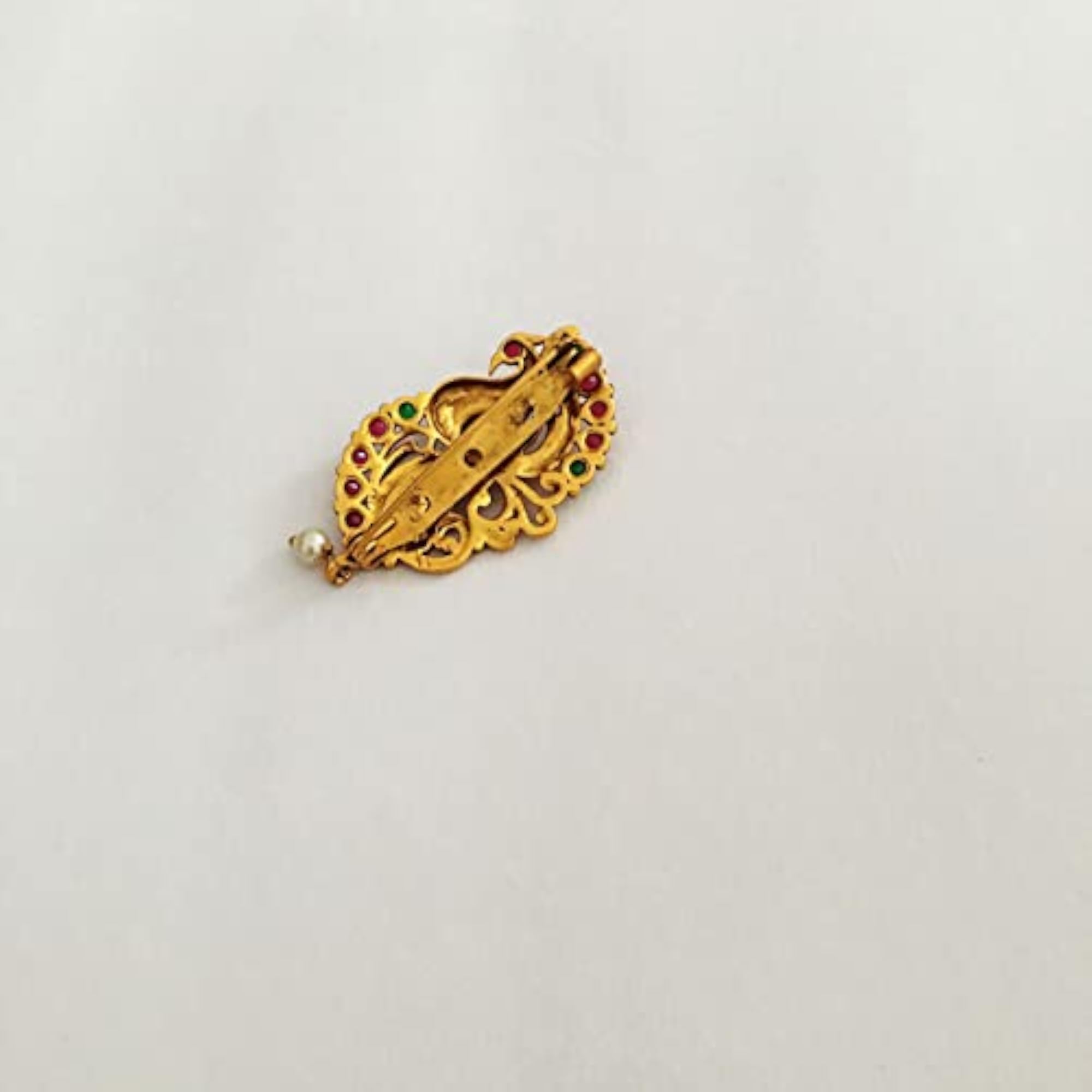 Fancy Matte Finish Peacock Design Saree Brooch Pin