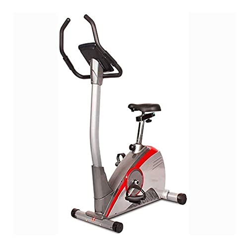 Image of Exercise Bike Indoor Stationary Cardio Exercise Machine Vertical Bicycle Electric Control Multi-Slot Belt Drive Home Exercise Machine (Gray)