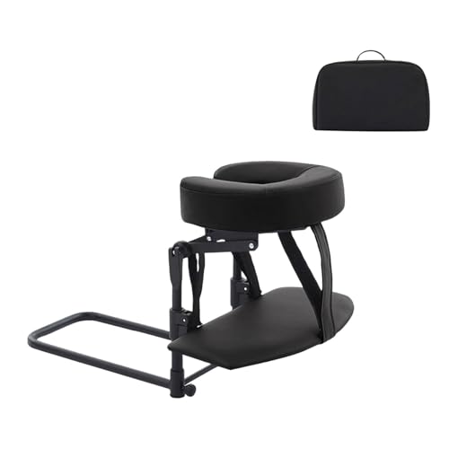 Zialofi 頭と顔をサポートする枕。快適、ポータブル、高さ調節可能、収納バッグ付き、リビングルームに最適な多機能。, 黒