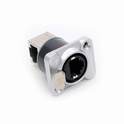 Conector RJ45 hembra tipo D para montaje en panel, adaptador de red 8P8C de un módulo 5