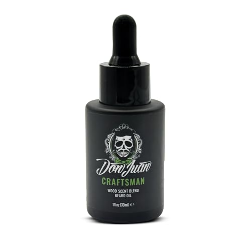 Don Juan Craftsman Beard Oil And Conditioner - 100% Organic - Unique Blend Of Natural Oils Jojoba, Argan, Vitamin E, And More - Cedarwood Cypress Pine - Naturally Scented 1oz