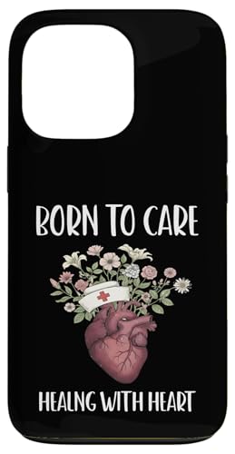 BORN TO CARE HEALING WITH HEART �i�[�X���C�t�w���X�P�A �X�}�z�P�[�X iPhone 13 Pro �p