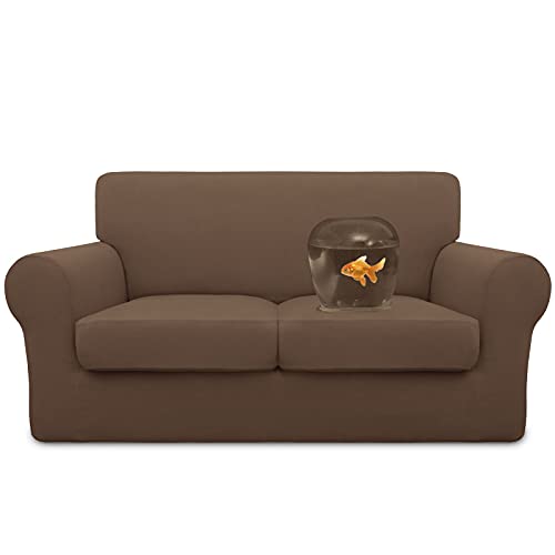 Image of Easy-Going Waterproof 3-Piece Loveseat Cover Couch Covers for Sofa