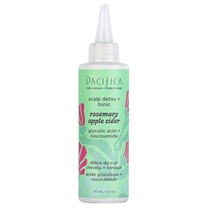 Pacifica Scalp Detox Tonic – Rosemary Apple Cider Scalp Exfoliator, Apple Cider Vinger Hair Rinse w/ Salicylic Acid for Clarifying Build Up, Vegan Treatment and Pre Shampoo Cleanser – 5 oz