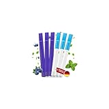 3 PCS Blueberry+3 PCS Mint Flavoured Air Inhaler Stress Relief Habit Replacing Breathing Stick Set,Version 1.3 Bottom Rotatable for Anxiety Relief No Flavored Filters