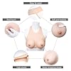 BGRYCN Seni Finti realistici in Silicone, Protesi mammarie per travestiti, Schiena Cava, autoadesive,Giallo,C Cup