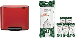 Brabantia Bo Pedal Bin - 1 x 60L Inner Bucket (White) Waste/Recycling Kitchen Bin