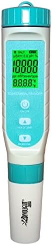 Divolight 7 in 1 Water Quality Tester Pen Meter for Pools, Drinking Water Aquariums hydroponic Cooking Tester Measure Water by 7 parameters: PH/TDS/EC/ORP/S.G/Water Salinity/Temp