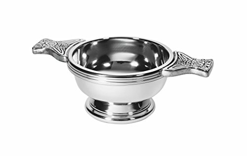Wentworth Pewter - Thistle Pewter Quaich Whisky Tasting Bowl Loving Cup Burns Night (70mm Diameter) by Wentworth Pewter - Image 2