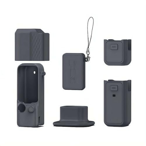 6�_�Z�b�g For DJI Osmo Pocket 4 ��p �P�[�X �V���R���ی�J�o�[ �{��/�����Y/�X�N���[��/�n���h�� �t���J�o�[ �����J�b�g �O���b�v���� ����~�� �Ռ��z�� �h�� �����h�~�X�g���b�v�t�� DJI �I�Y���|�P�b�g4 �A�N�Z�T���[