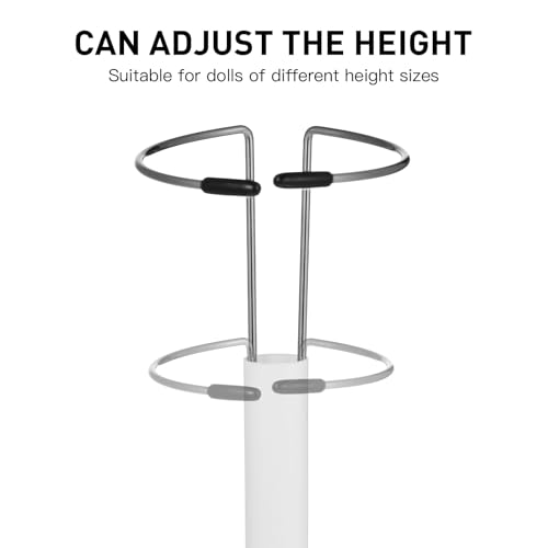 Mikikit 4 Stück Verstellbare Puppenständer: Halterung für 20-30 cm Puppen & Actionfiguren - Stabiles Display-Set für Schaufenster und Sammlungen, 21-26 cm Höhe