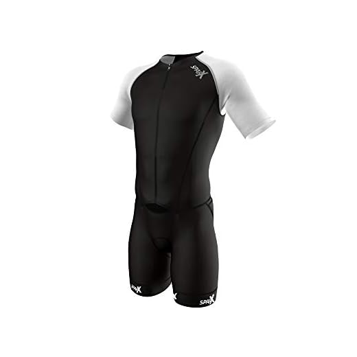 Sparx Mens Elite Aerosuit Triathlon Suit Mens Short Sleeve Tri Suit Skinsuit (Black, 2XL)