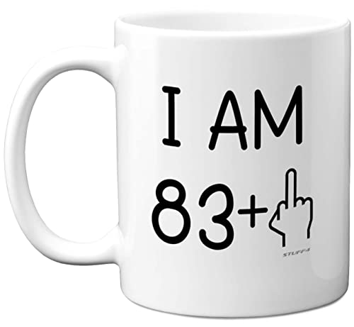Stuff4 -Regalo cumpleaños 84 mujeres hombres, taza novedad grosera dedo medio, regalos divertidos, regalo cumpleaños, tazas divertidas ochenta cuatro ochenta cuarto cumpleaños, tazas café cerámica
