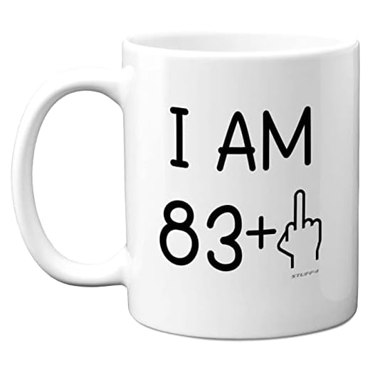 Stuff4 -Regalo cumpleaños 84 mujeres hombres, taza novedad grosera dedo medio, regalos divertidos, regalo cumpleaños, tazas divertidas ochenta cuatro ochenta cuarto cumpleaños, tazas café cerámica