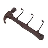 Yctze Industrielle Gusseisen -Wandhaken für Stilvolle Heimorganisation - Einfach Dekorative Haken für Einreise, Küche und Mehr Installieren (Hammerform 25,5x13x5cm)