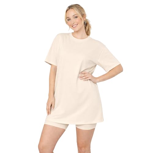 Pyjama femme 2 pièces fluide contre la chaleur nocturne avec short stretch et haut ample