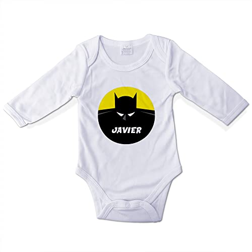 Body bebé murciélago. Body personalizado. Body superhéroes. Body personalizado con nombre. Bebé, niño, niña. Mameluco. Pelele. Manga larga. Regalos personalizados. Tallas de 0 a12 meses. MURCIÉLAGO