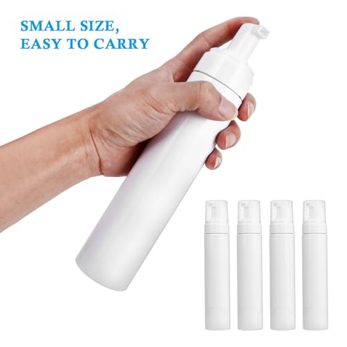 Dispensador de jabón de espuma de 250 ml y botellas para champú de viaje en plástico blanco 3