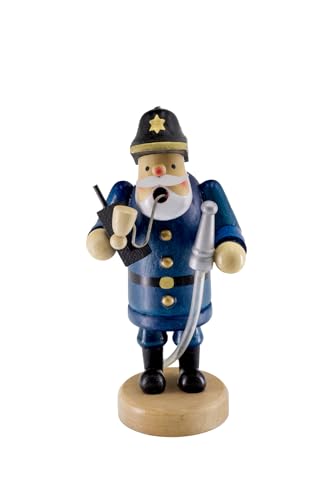 Kaladia räuchermans nchen, pompiere con telefono cellulare, pupazzo di incenso figurina di incenso, uomo di montagna, altezza 14 cm, in legno, splendida decorazione natalizia per ogni casa