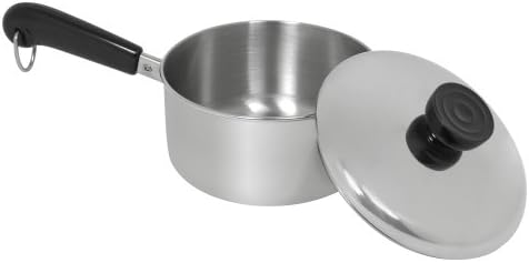 Revere Try-Ply Bottom 1-Quart Saucepan with Lid, Stainless Steel