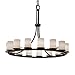 Justice Design Group FSN-8715-10-OPAL-DBRZ Fusion 15 Light 1 Tier Chandelier