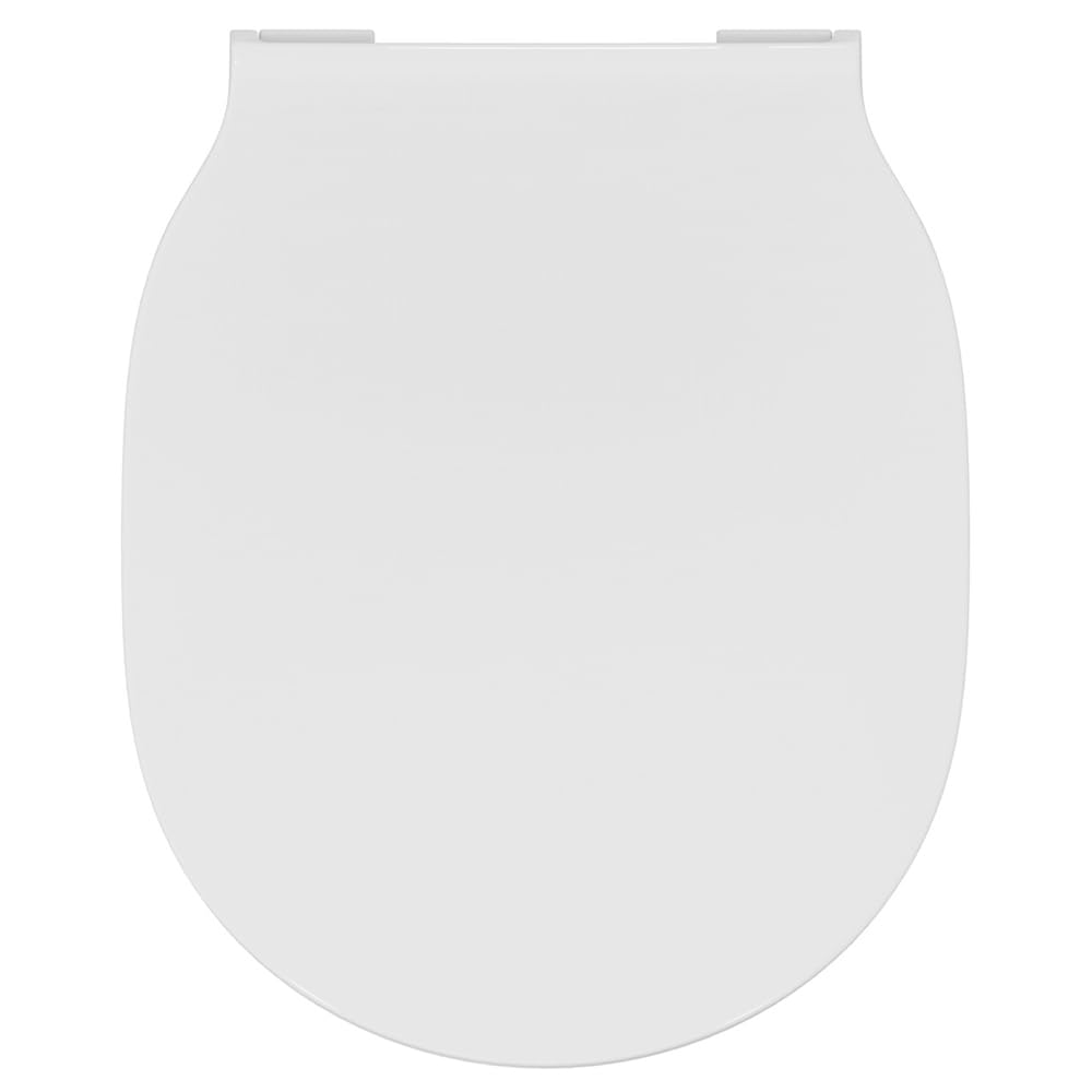 Ideal Standard Connect Air Toilet seat and Cover, Rounded Shape, seat with Soft-Close Mechanism and Quick-Release Function for Easy Cleaning, Scratch-Resistant duroplast – White (365x445x50 mm)