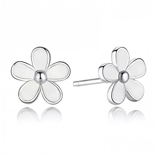 Émail de boucle d'oreille argent sterling pour style chic quotidien