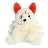 Aurora® Mysterious Fantasy Kitsune Stuffed Animal - Mythical Companion - Imaginative Adventures - White 10 Inches