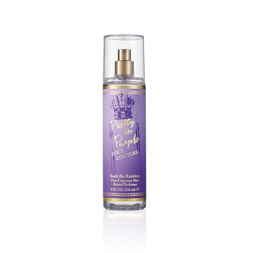 Juicy Couture - Brume Parfumée Femme Pretty in Purple, Parfum Floral et Boisé, Magnolia Rose, Gardénia Blanc et Bois de Cèdre, Brume Parfumée Raffinée, Audacieuse, Libre et Inoubliable