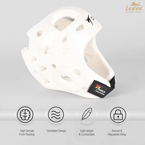 Image of Taekwondo WT Imported Head Guard Karate Martial Arts Helmet Kids Small Size White Color
