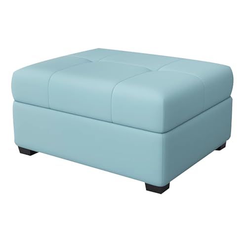 ZPRYZHD Otomana de Almacenamiento Moderna, Banco Versátil con Asiento de Almacenamiento, Banco Otomano de Cama, para Sala de Estar, Entrada del Dormitorio(Blue,47.2in/120cm)